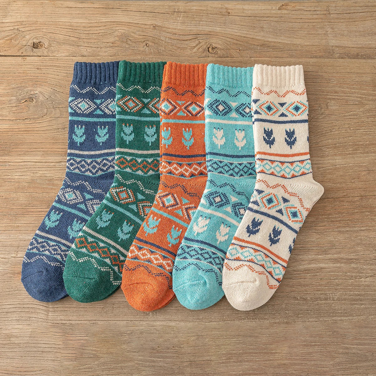 Pack 5 Pares de Calcetines Gruesos Invierno Hombre y Mujer
