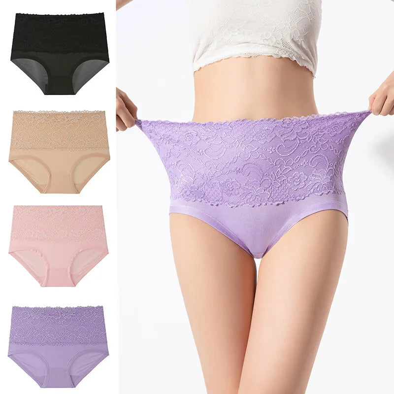 Pack - 3 pcs | Bragas Altas de Encaje