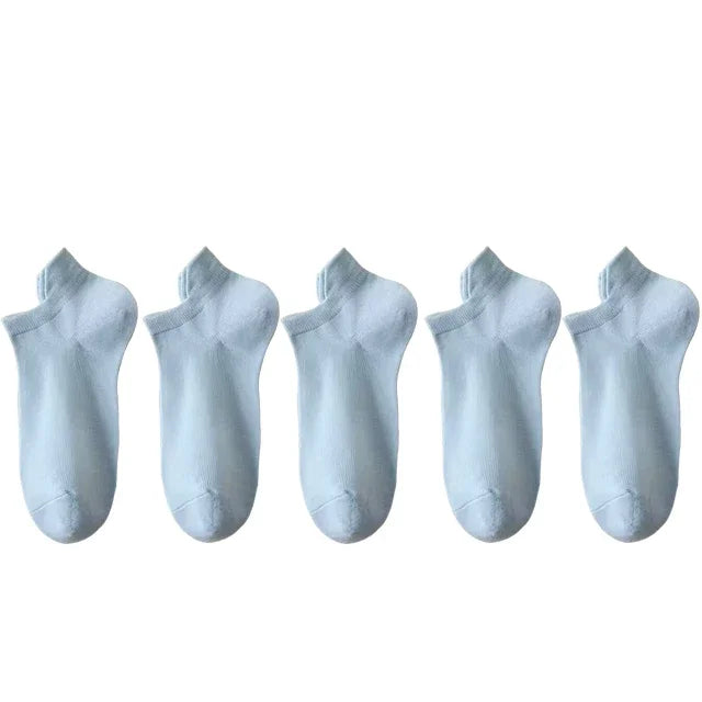 Pack de 5 pares de calcetines invisibles de algodón para mujer – frescos, cómodos y versátiles