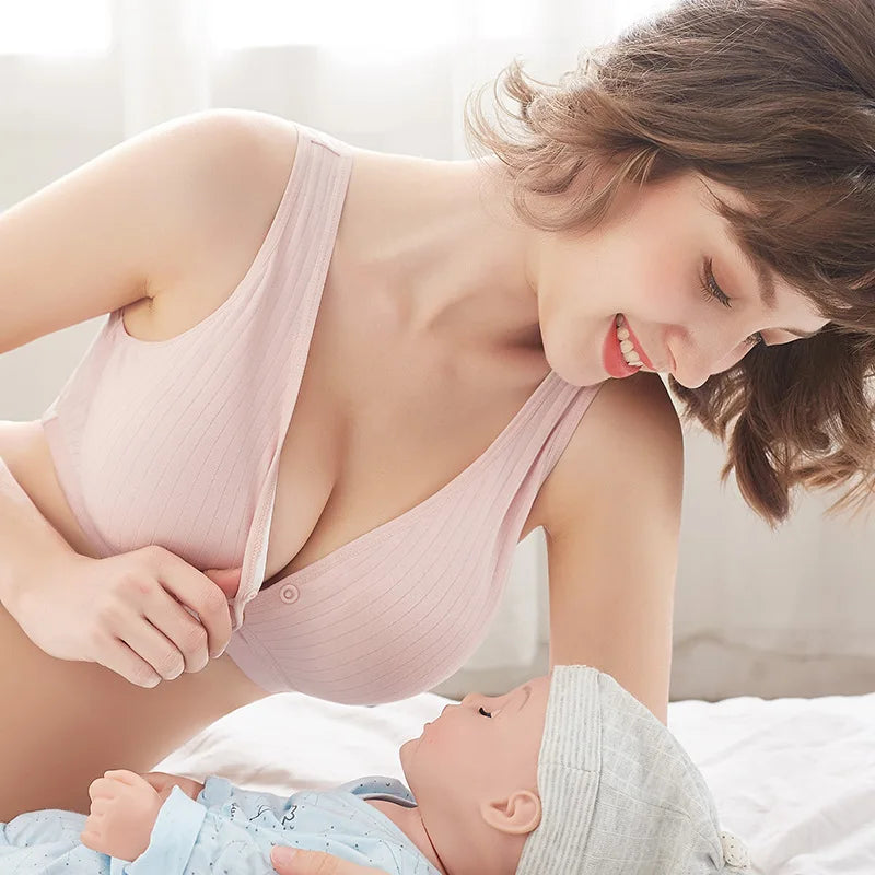 2 PCS | Sujetador Premamá de Algodón – Lactancia Cómoda y Transpirable