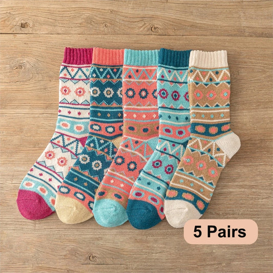 Pack 5 Pares de Calcetines Gruesos Invierno Hombre y Mujer