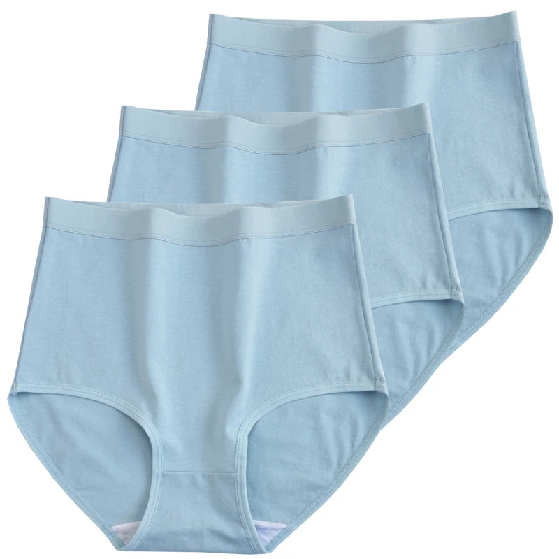 Pack 3 Bragas Algodón – Talle Alto | Tallas Grandes | Ropa Interior Femenina Cómoda y Transpirable