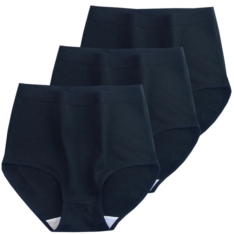 Pack 3 Bragas Algodón – Talle Alto | Tallas Grandes | Ropa Interior Femenina Cómoda y Transpirable