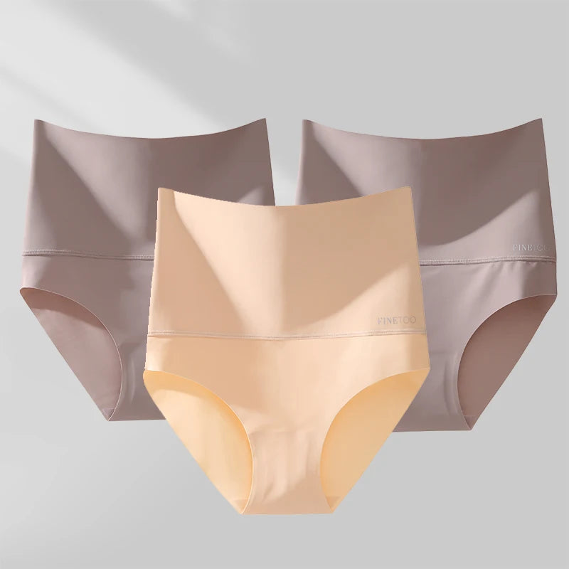 3PCS Braguita de talle alto para mujer – suave, elástica y discreta