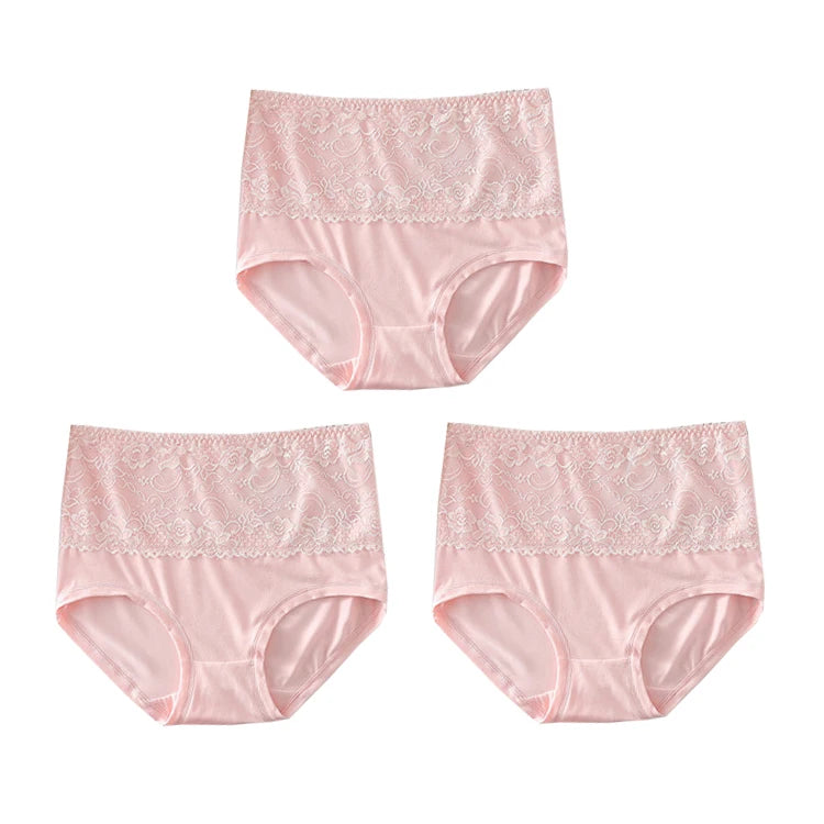 Pack - 3 pcs | Bragas Altas de Encaje