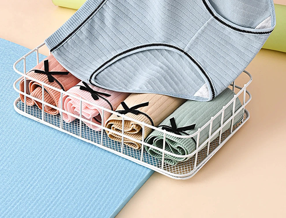 Pack de 7 Braguitas Mujer con Lazo – Talle Medio | Suaves, Transpirables y Cómodas