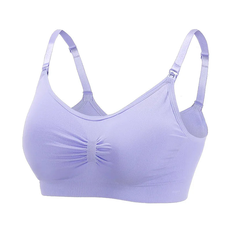 2 PCS | Sujetador de lactancia sin aros – algodón elástico, alta calidad, transpirable y cómodo