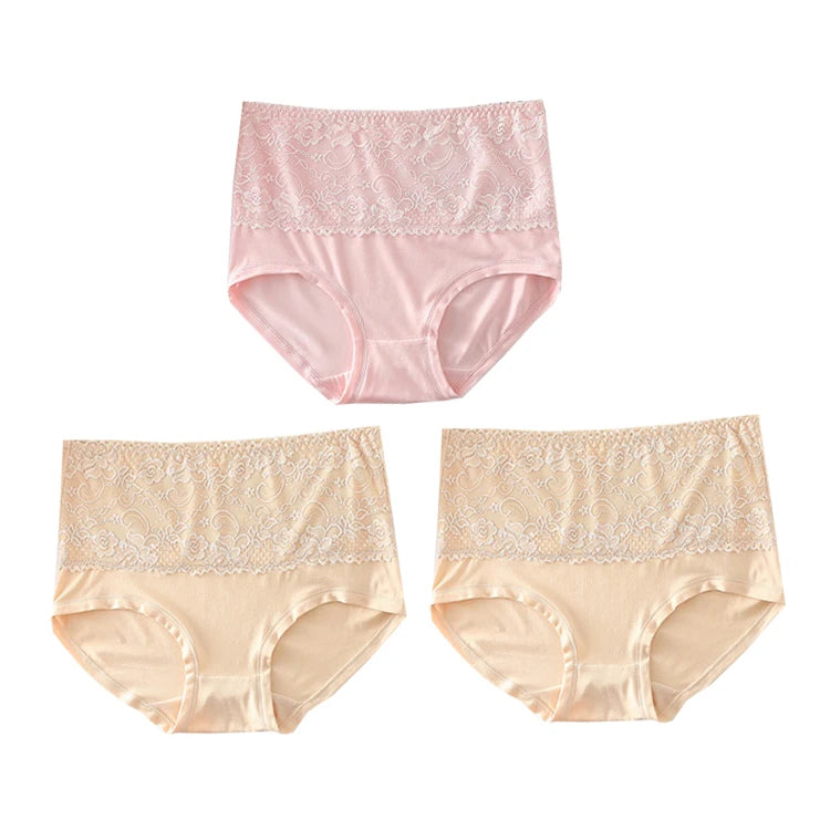 Pack - 3 pcs | Bragas Altas de Encaje