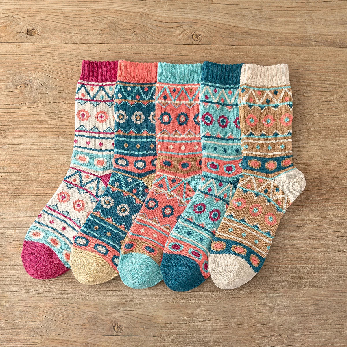 Pack 5 Pares de Calcetines Gruesos Invierno Hombre y Mujer