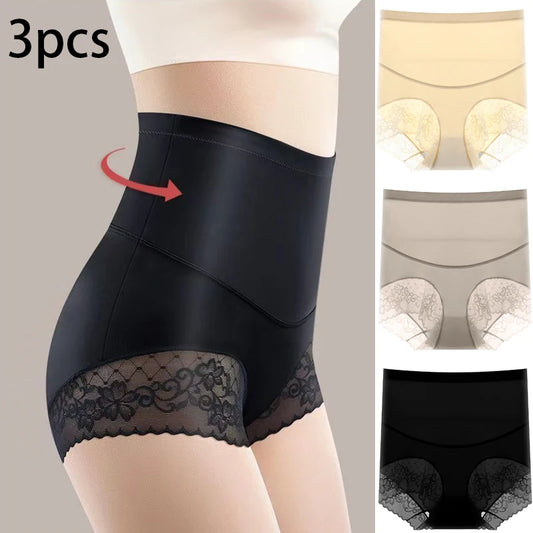 3pcs Braga moldeadora de talle alto para mujer – control suave y realce natural