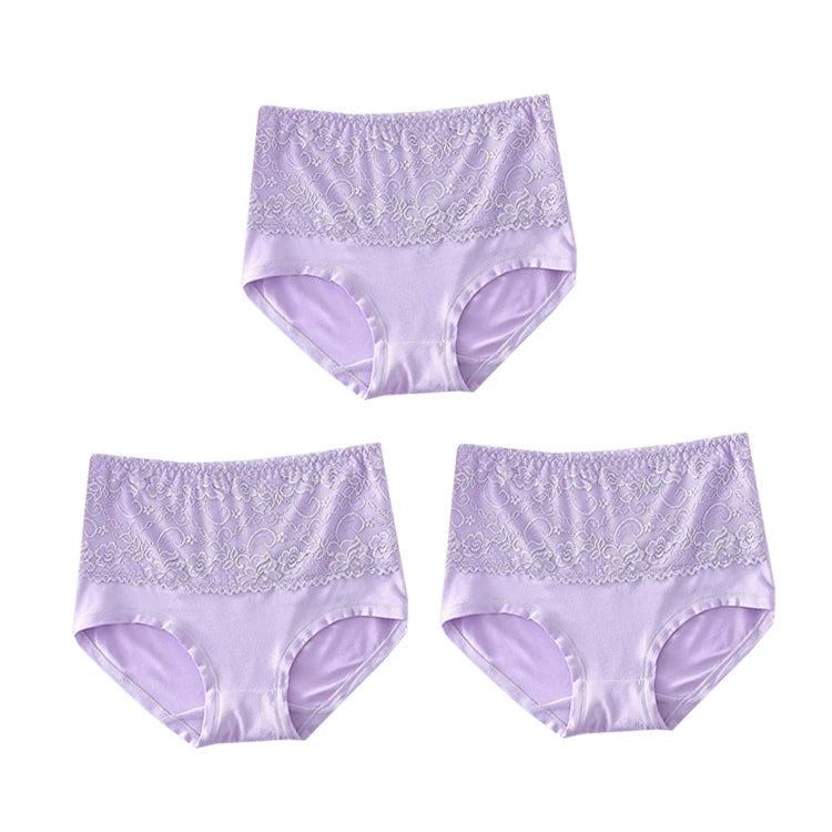 Pack - 3 pcs | Bragas Altas de Encaje