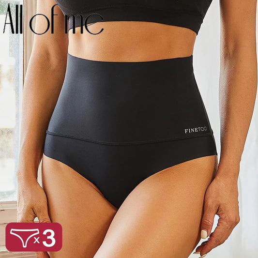3PCS Braguita de talle alto para mujer – suave, elástica y discreta