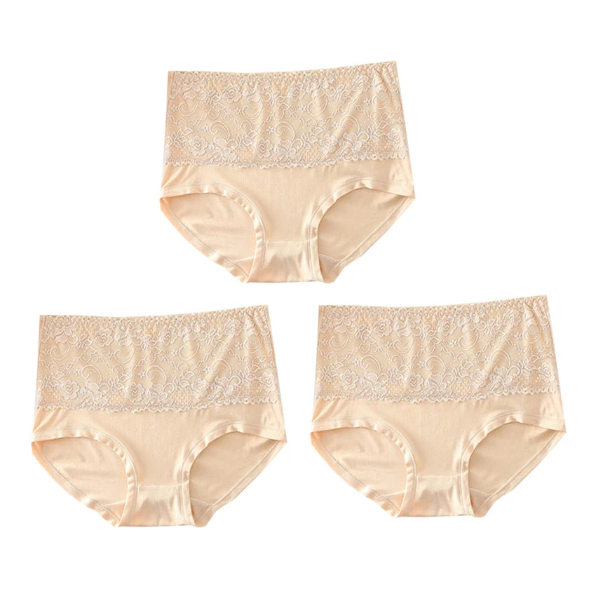 Pack - 3 pcs | Bragas Altas de Encaje