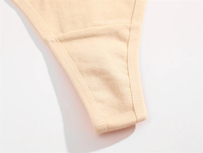 Pack 4 Tangas de Algodón para Mujer | Corte Bajo y Cintura en V