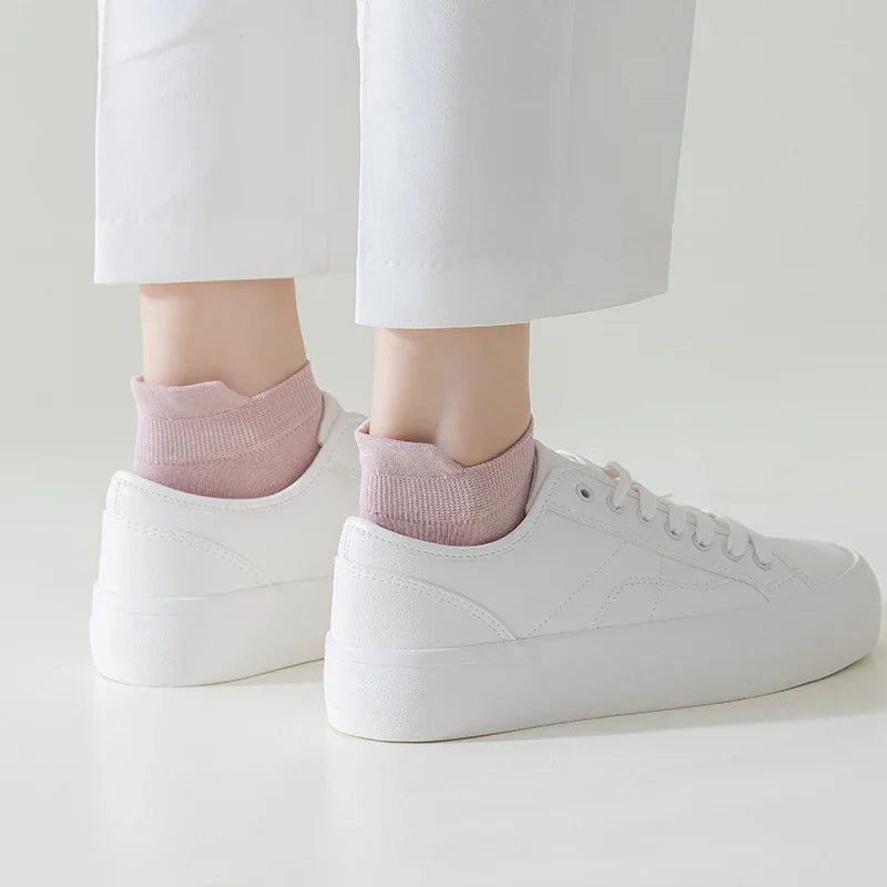 Pack de 5 pares de calcetines invisibles de algodón para mujer – frescos, cómodos y versátiles