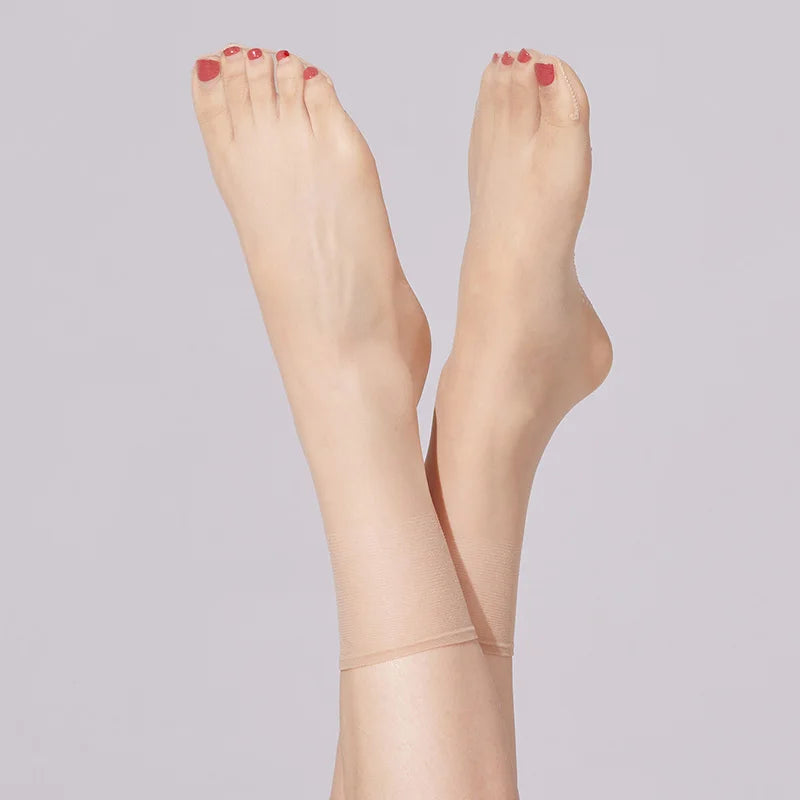 Pack de 10 pares de medias calcetín invisibles para mujer – finas, suaves y transpirables