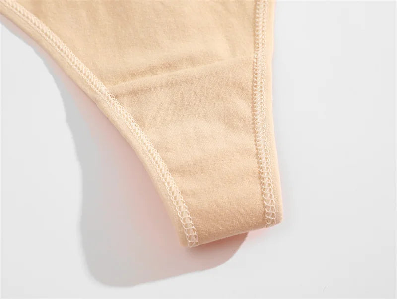 Pack 4 Tangas de Algodón para Mujer | Corte Bajo y Cintura en V