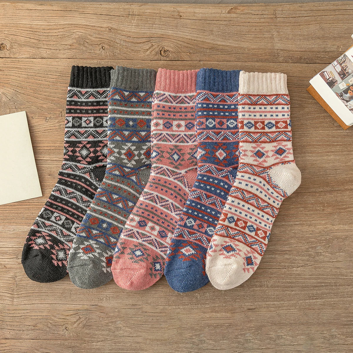 Pack 5 Pares de Calcetines Gruesos Invierno Hombre y Mujer