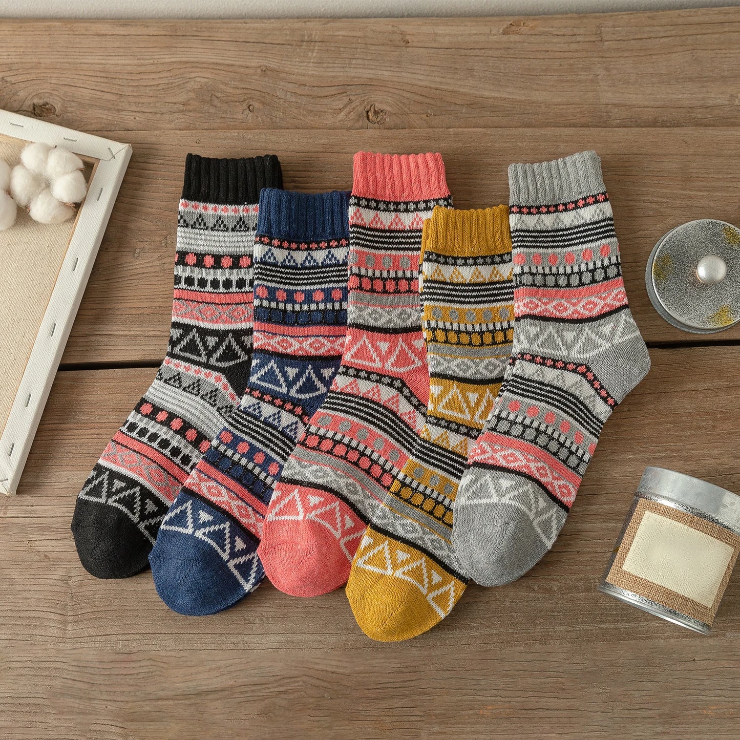 Pack 5 Pares de Calcetines Gruesos Invierno Hombre y Mujer