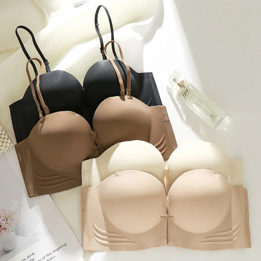 2 PCS | Sujetador Invisible sin Tirantes con Push-Up y Cierre Frontal
