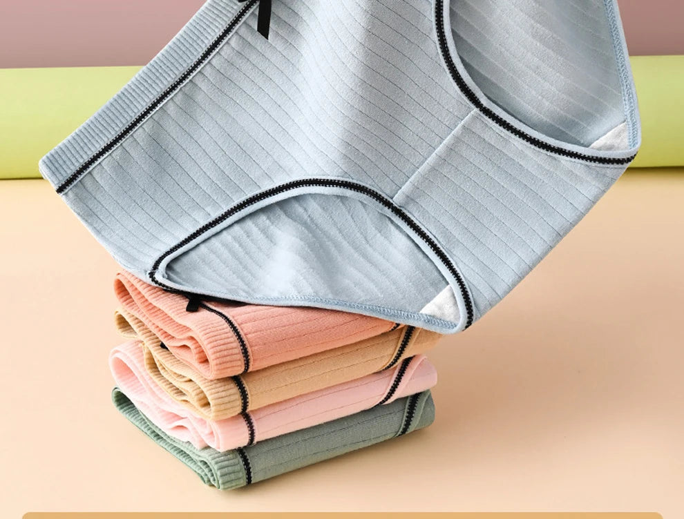 Pack de 7 Braguitas Mujer con Lazo – Talle Medio | Suaves, Transpirables y Cómodas