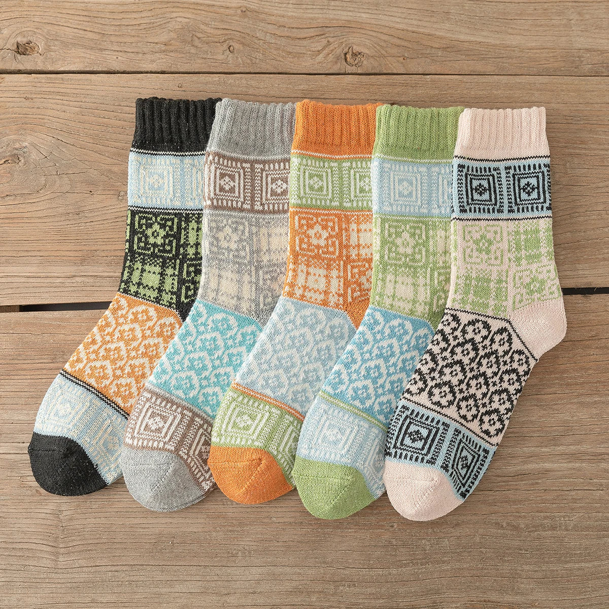 Pack 5 Pares de Calcetines Gruesos Invierno Hombre y Mujer