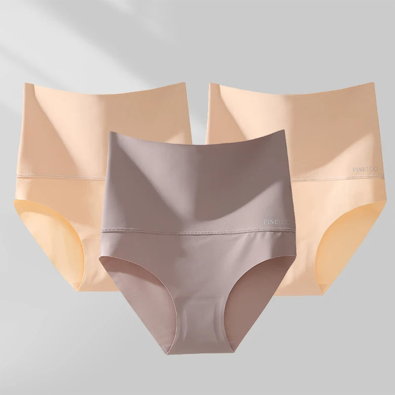 3PCS Braguita de talle alto para mujer – suave, elástica y discreta