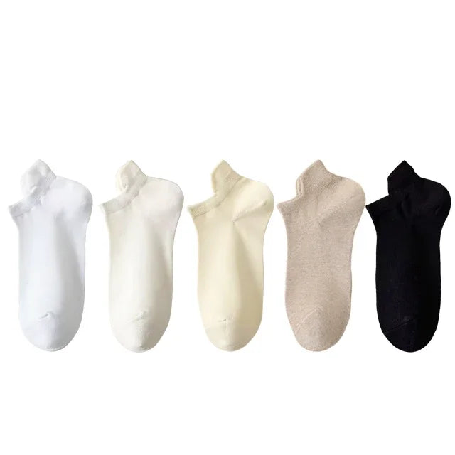 Pack de 5 pares de calcetines invisibles de algodón para mujer – frescos, cómodos y versátiles